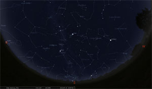 Sternenhimmel im Juli - Blick nach Norden